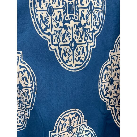 Noa Noa Men Aloha Hawaiian Shirt Size Medium Blue Beige Short Sleeve Button EUC - Picture 8 of 8